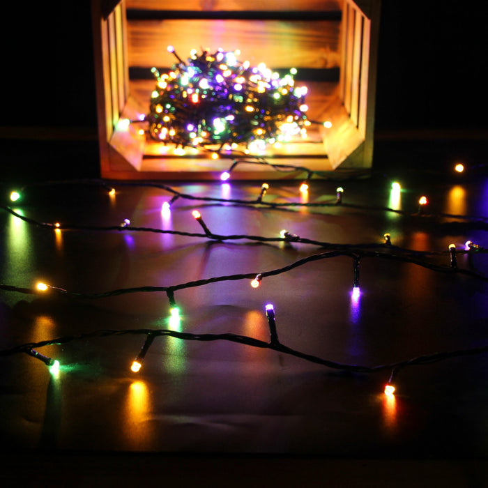 420 Dual Colour Connectable String Lights - Black Cable
