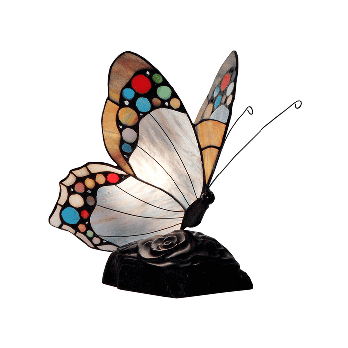 Spotted Butterfly Tiffany Table Lamp