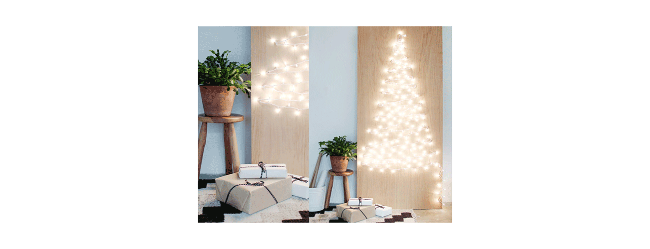 DIY String Light Christmas Tree —