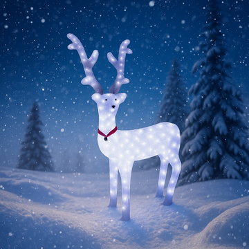 Acrylic White Reindeer