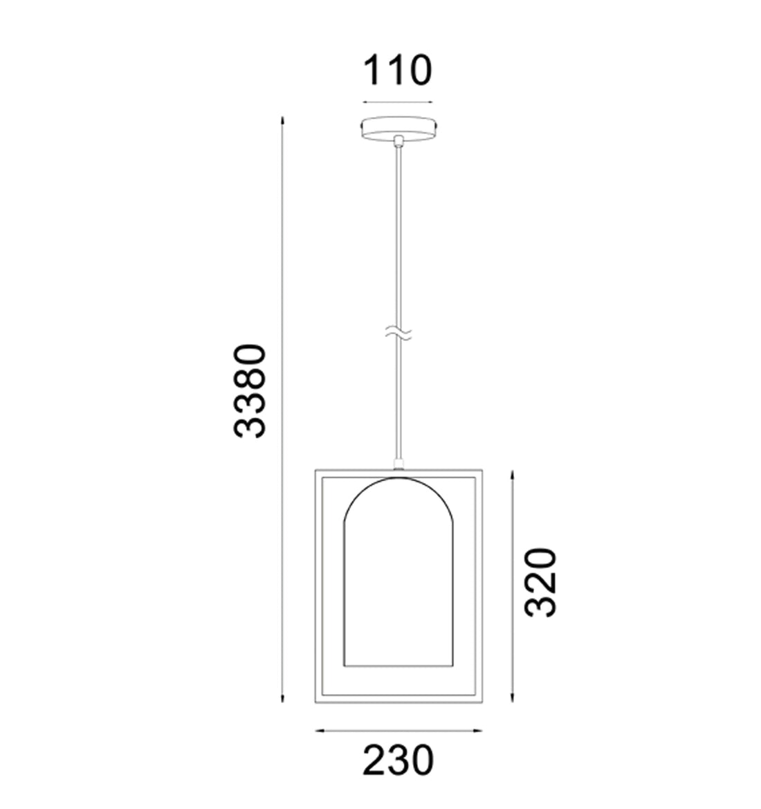 Swing Pendant Light Black