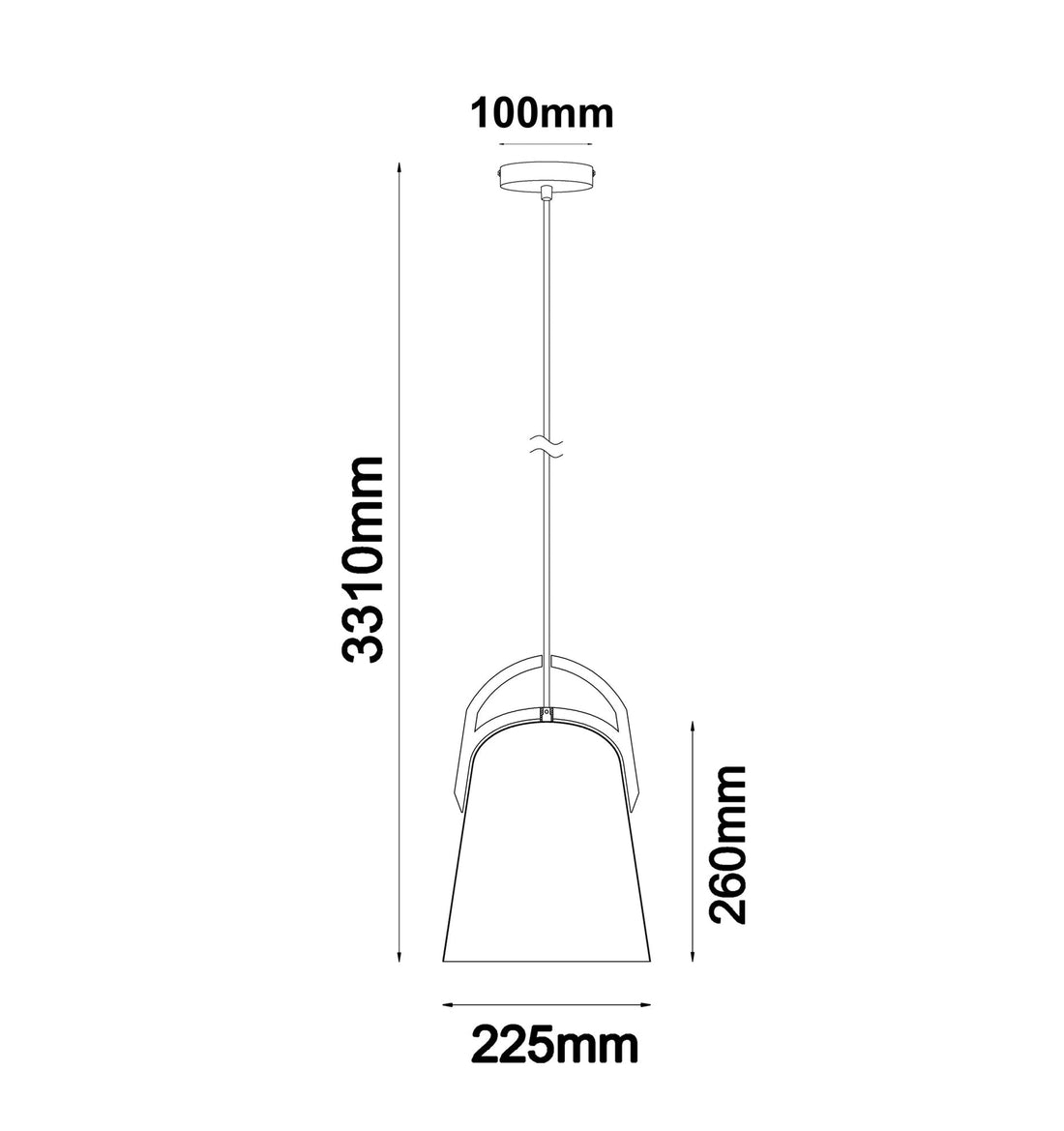 Legna Ellipse Shape Pendant Light Salem Oak Wood