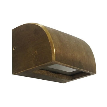 Exterior 12V Curved Surface Mounted Step Wall Light Bronze IP65 Large