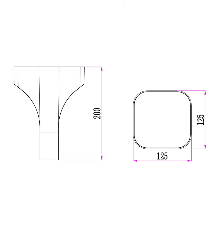 Shu Exterior LED Dark Grey 2-Way Surface Mounted Wall Light IP65