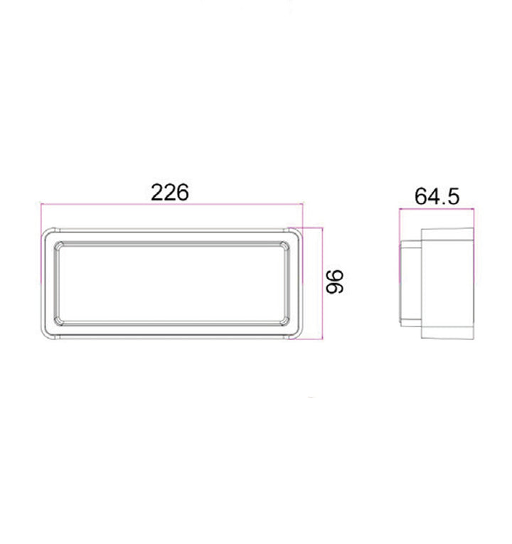 Heka Surface Mounted Rectangular LED Exterior Wall Light IP65 White