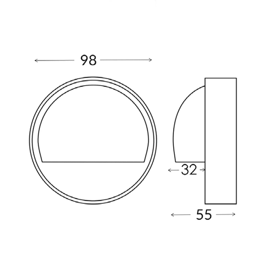 Exterior LED 12V Eyelid Step Wall Light Surface Mounted Stainless Steel Copper IP54 Anodized 316 SS