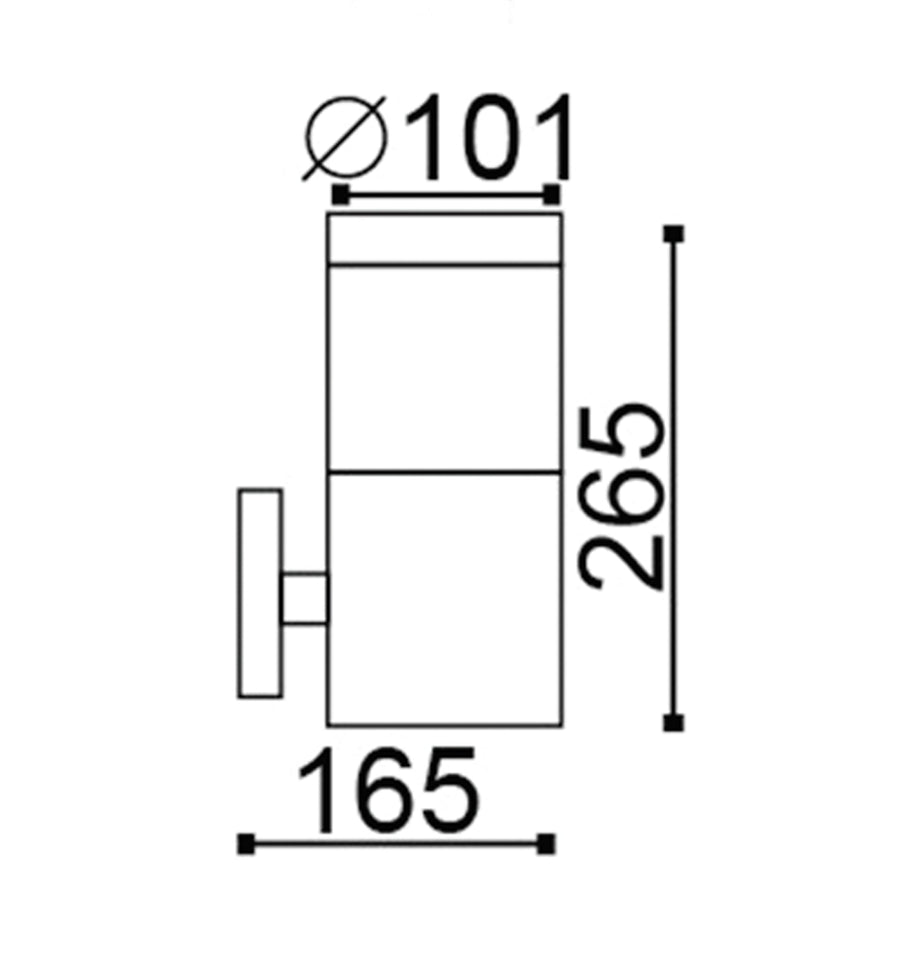 Elanora Exterior Stainless Steel Surface Mounted Wall Light IP44