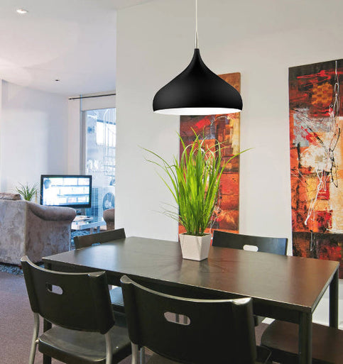 Zara Dome Shape Pendant Light Black