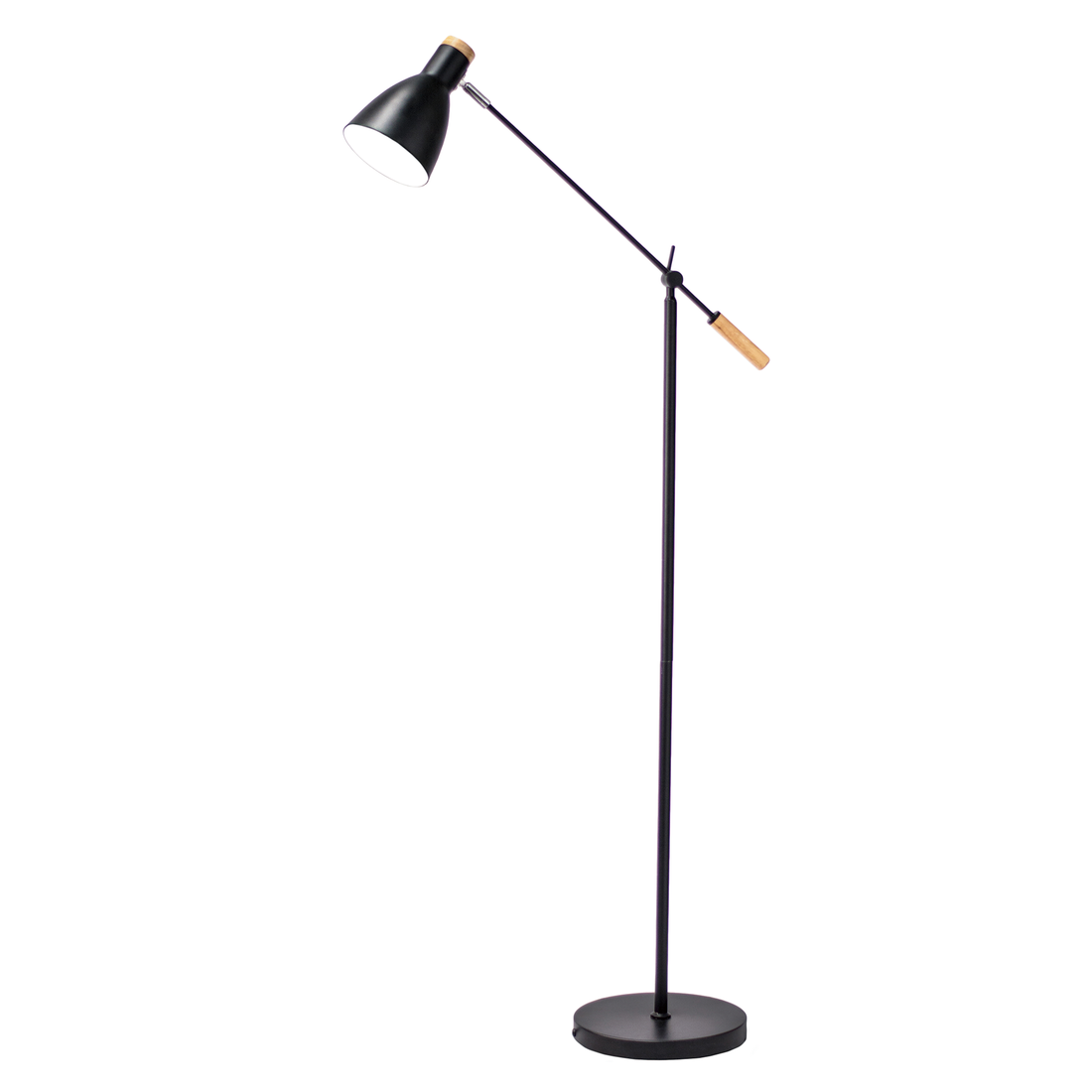 Scandinavian Adjustable Floor Lamp - White/Black