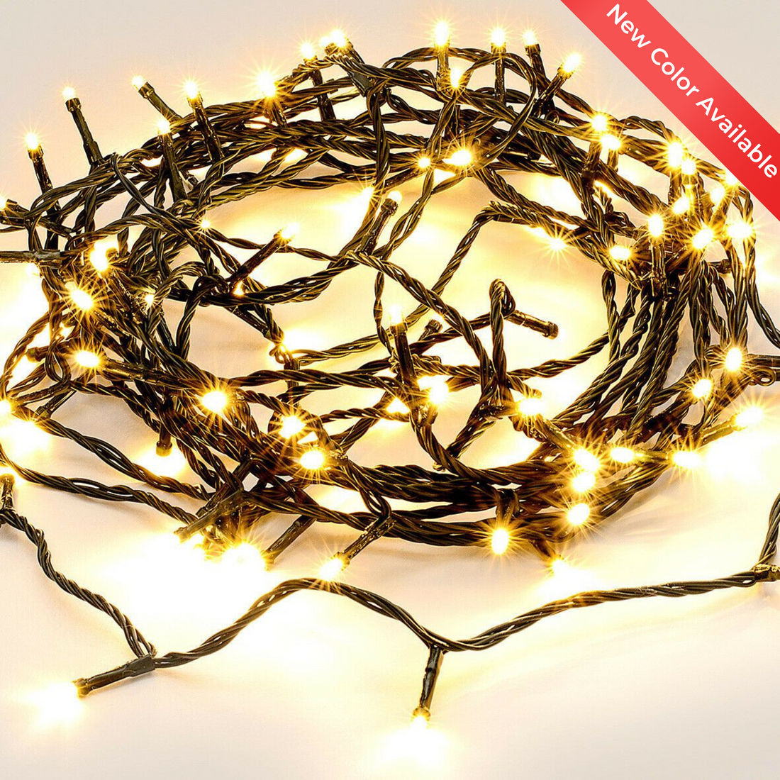 520 LED Connectable Fairy Light Chain Dark Green Cable - 6 Colour Options