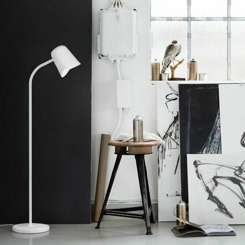 Peggy Adjustable Floor Lamp in White