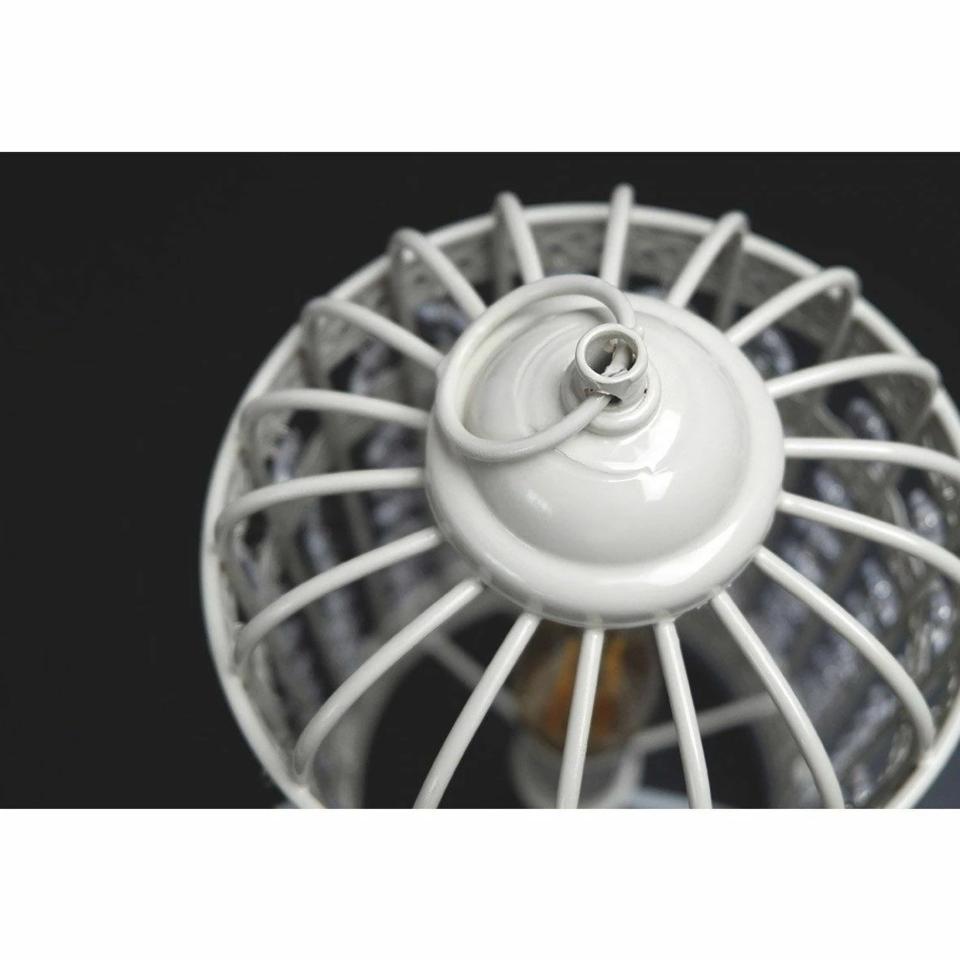Harmony White Iron Birdcage Table Lamp