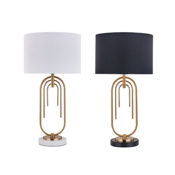 Fleur Table Lamp - White/Black