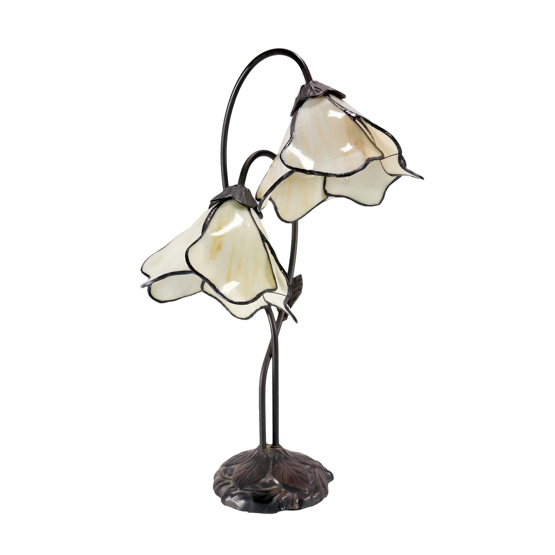 Twin Lotus Lamp Beige