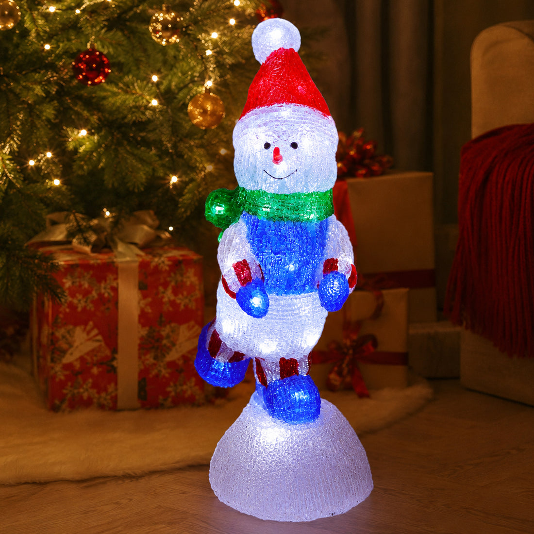 Acrylic Snowman on Snowball