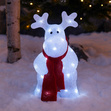 Acrylic Deer with Red Scarf