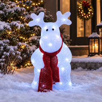 Acrylic Deer with Red Scarf