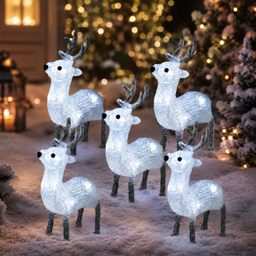 Acrylic Baby Reindeers - Set of 5