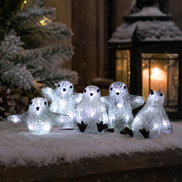 Acrylic Baby Penguins - Set of 5