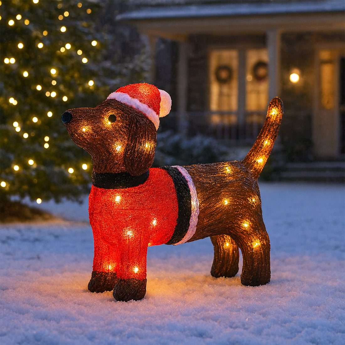 Acrylic Dachshund Dog - H36cm