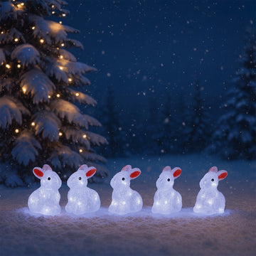 Acrylic Mini Bunny-Set Of 5