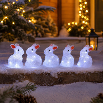 Acrylic Mini Bunny-Set Of 5