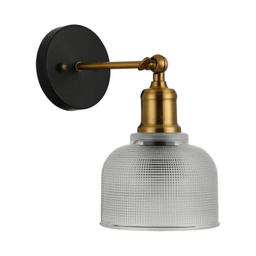 Bell Interior Dome Clear Segmented Glass Wall Light