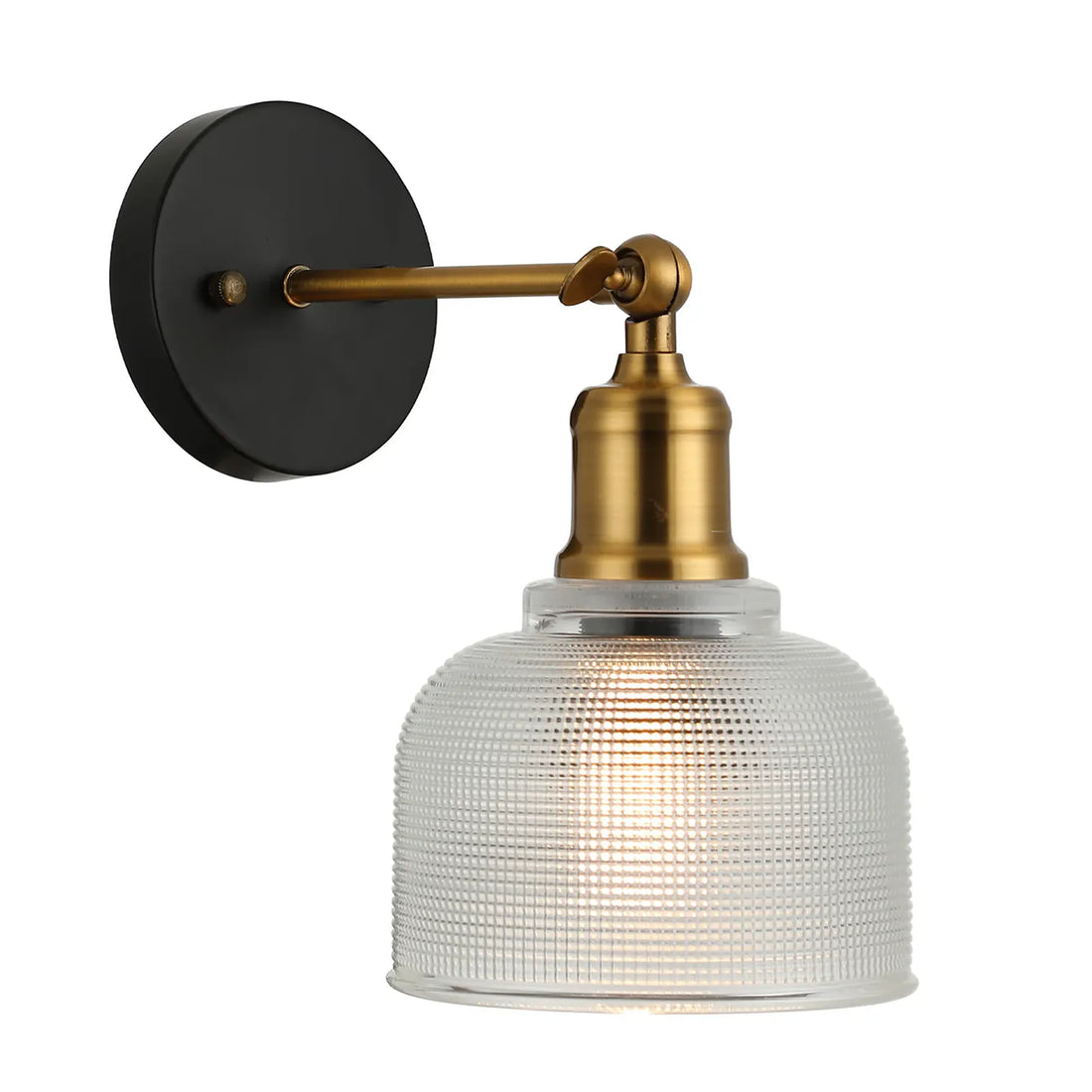 Bell Interior Dome Clear Segmented Glass Wall Light