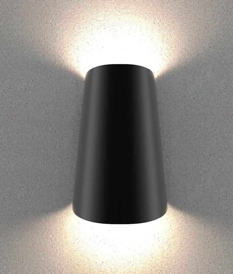 Bestri LED Tri-CCT Exterior Surface Mounted Cone Up/Down Wall Light IP65 Dark Grey