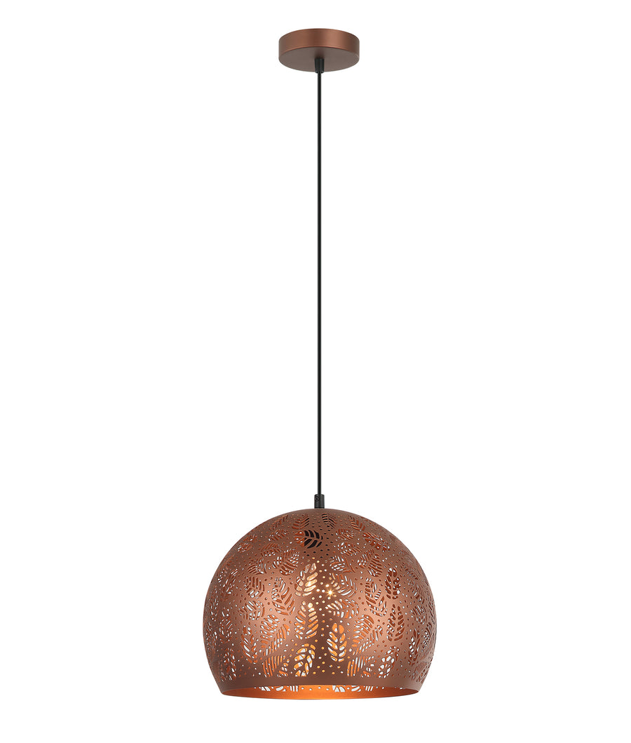 Botanica Bohemian Embossed Dome Shape Pendant Light Coffee