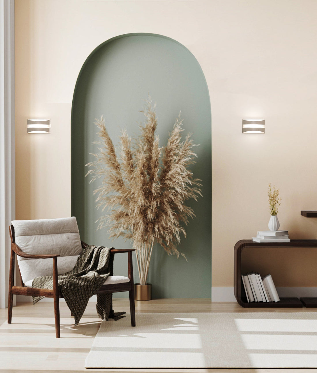 Cardiff City Series Tri-CCT Dimmable Wall Light White