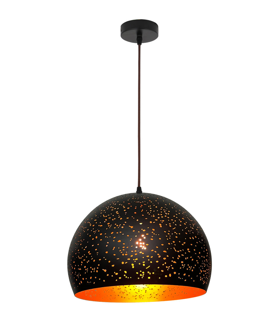 Celeste Bohemian Rustic Embossed Dome Shape Pendant Light