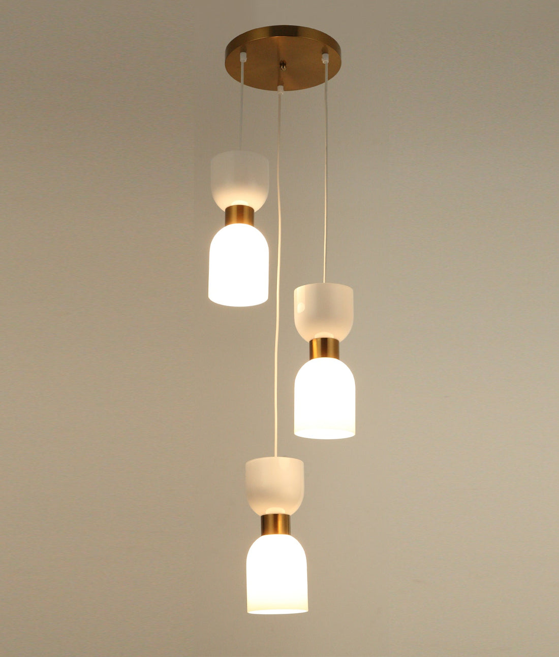 Clessidra Multiple Round Base Pendant Light Opal
