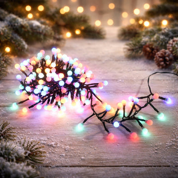 300 LED Connectable Cluster String Light  with Cherry Balls