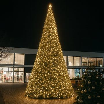 Commercial 5M Connectable LED String Light - Warm White + Flashing White - White Rubber Cable