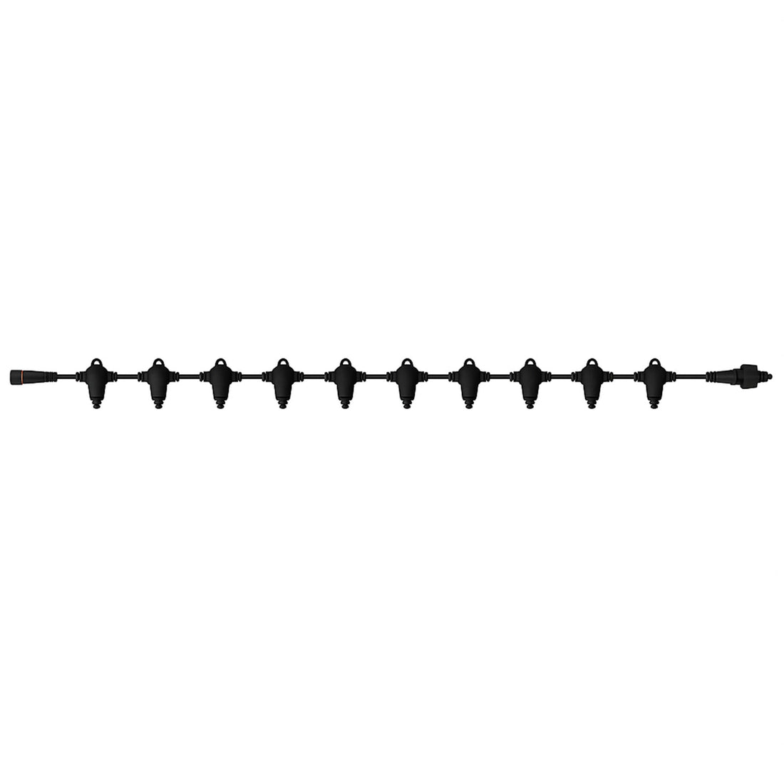 Commercial 1M Connectable Curtain Light Main Cable - 10 Outputs - Black Rubber