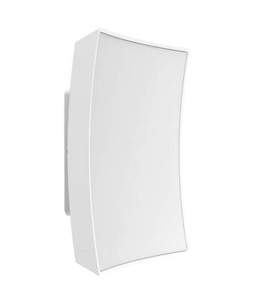 Cristal LED Tri-CCT Exterior Curved Square Wall Light IP65 White
