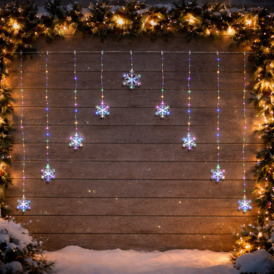 Curtain with snowflake