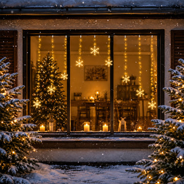 Curtain with snowflake