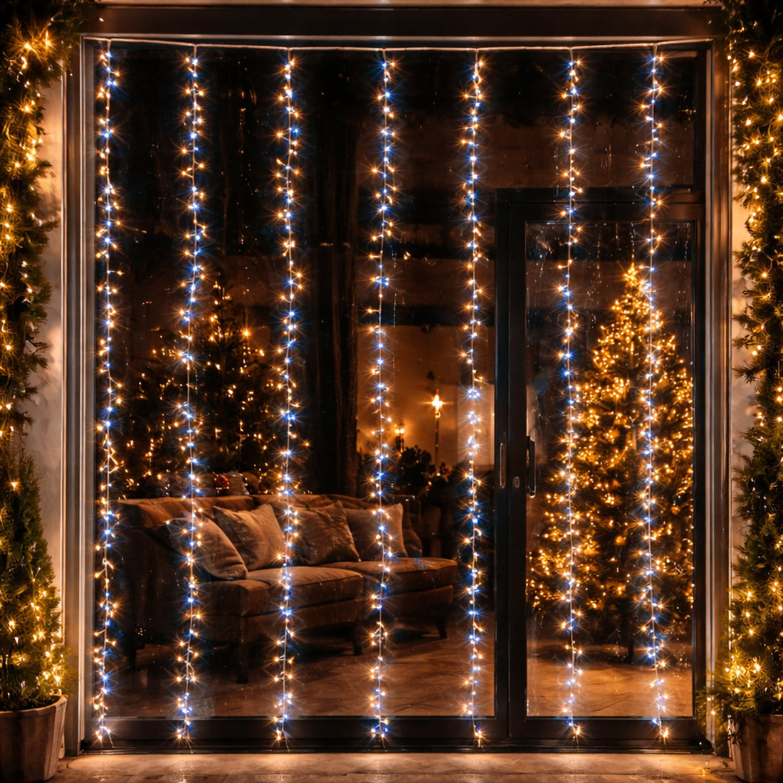 1336LED Waterfall Effect Cluster Curtain Light