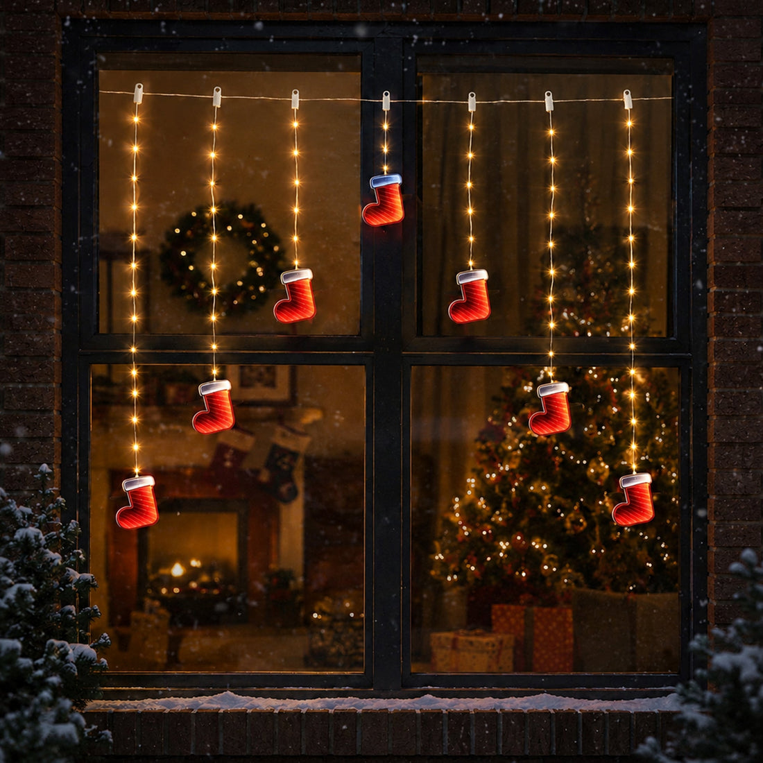 1.2x1.2m Curtain Light With Infinity Stocking