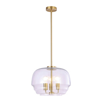 Cuad Interior Wine Glass Shape Glass Shade Pendant Light Clear