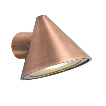 Cuchara Exterior Cone Surface Mounted Wall Lights IP65 Electroplated Copper Aluminium