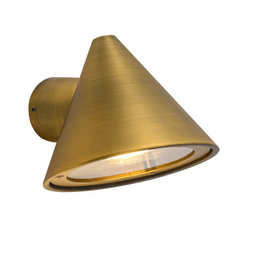 Cuchara Exterior Cone Surface Mounted Wall Lights IP65 Electroplated Brass Aluminium