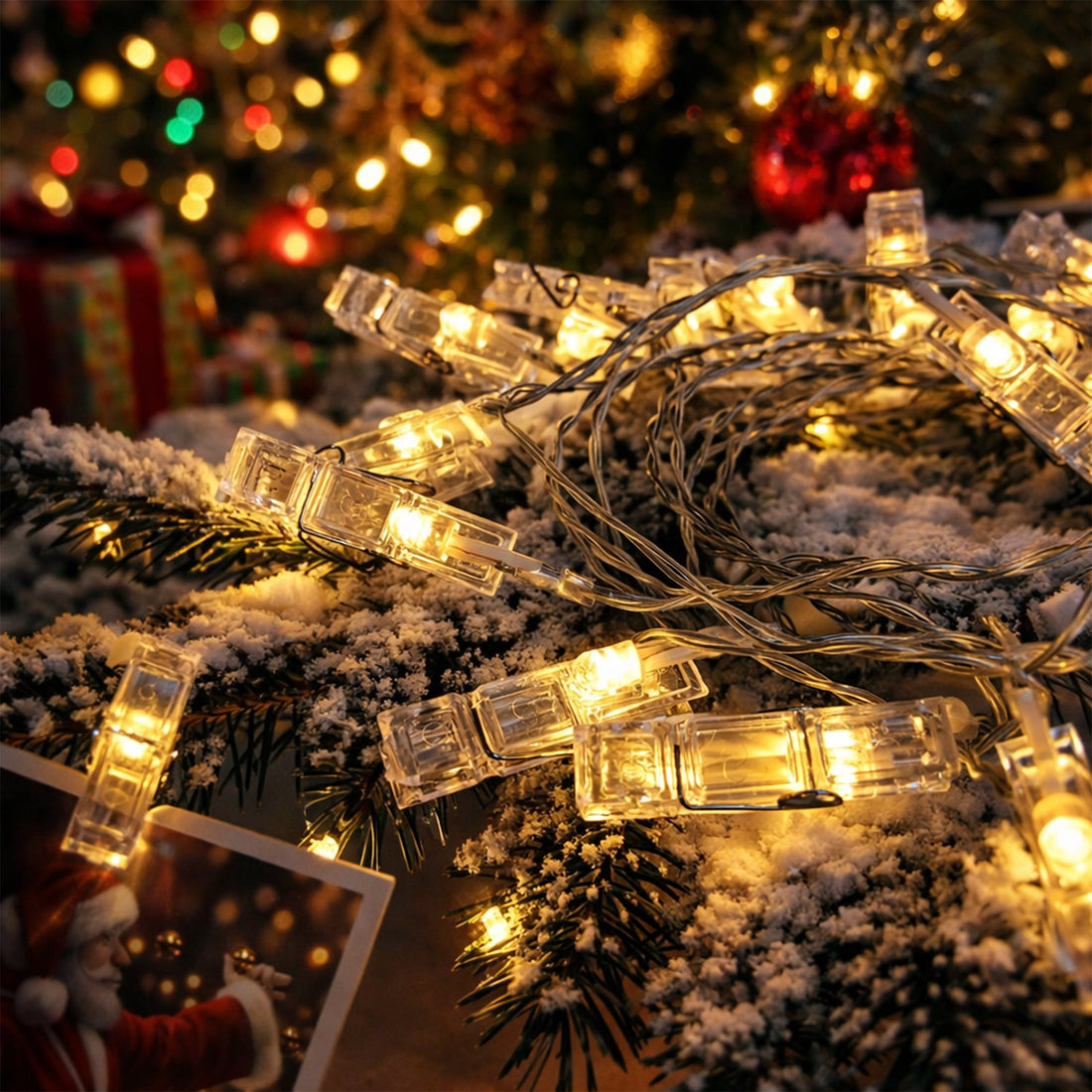 Dual Power 24 LED String Light With Clamps