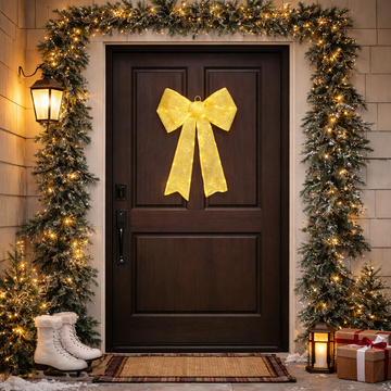 Battery Operated LED Lit Bow - 3 Colour Options