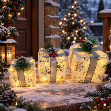 Lit Up Giftbox - Snow