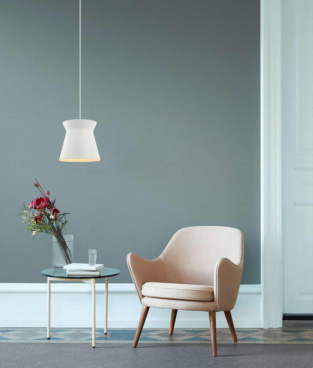 Diablo Cone Flat Top Pendant Light White
