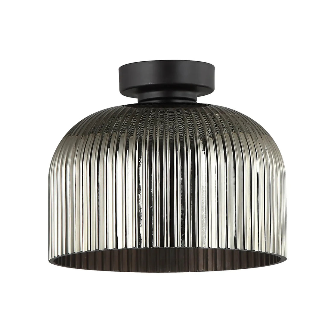 Diyvintaj DIY Dome Ribbed Glass Batten Fix Ceiling Light Chrome