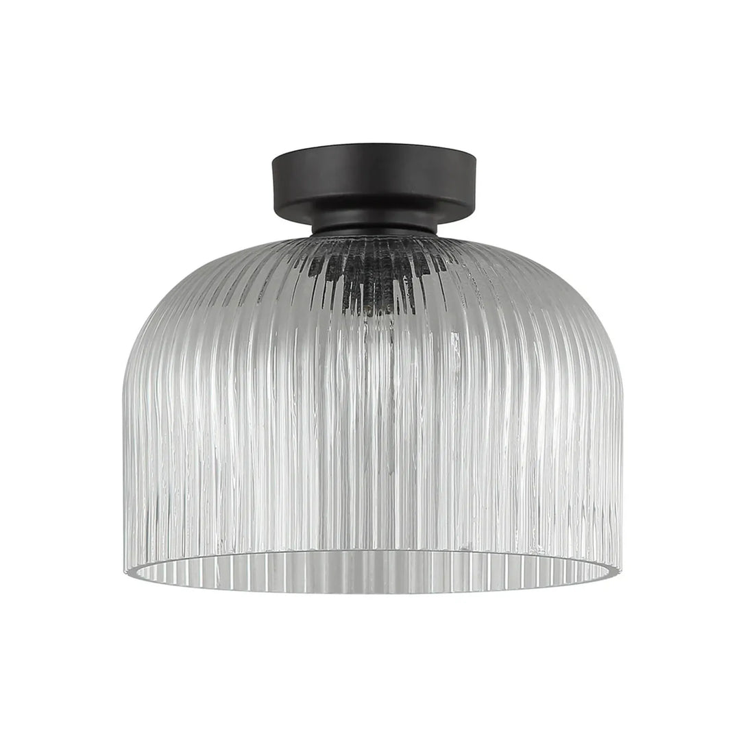 Diyvintaj DIY Dome Ribbed Glass Batten Fix Ceiling Light Clear